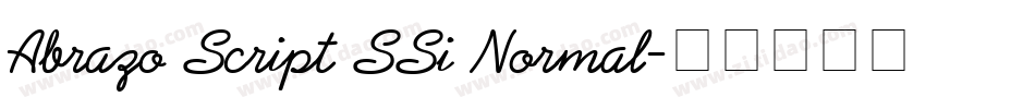 Abrazo Script SSi Normal字体转换